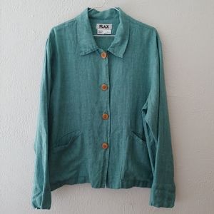 FLAX 100% linen jacket top